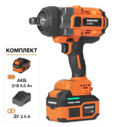 Гайковерт аккумуляторный,3/4",21В, 1АКБ 6,0 А/ч, 1800 об.мин, 1500 Нм,  DAEWOO ...Daewoo Power DAX 8021Li SET