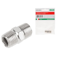 Соединение нар. резьба 1/4" x нар. резьба 1/4" (сталь)  ECO AS-MT14/MT14