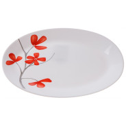 Блюдо стеклокерамическое, 320 мм, овальное, серия Цветок вишни, (Collection Ivory)  ...DIVA LA OPALA 13-132025