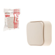 Выключатель 1 клав. (открытый, 10А) бежевый, Bailly,  LEIDEN ELECTRIC 806021