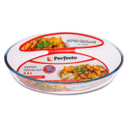 Форма из жаропрочного стекла, 2.4 л, овальная, 303х213х65 mm  PERFECTO LINEA 12-240010