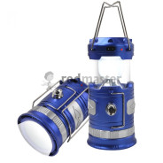 Фонарь трансформер  светодиодный аккумуляторный Blue (1 LED+6 LED, зарядка 220V + солнечная батарея)...Forsage F-RF-D017(blue)