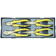 Набор шарнирно-губцевого инструмента 4 пр. (утконосы 8", утконосы гнутые 8", плоскогубцы 7...Force 5046