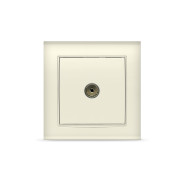 Розетка слоновая кость одноместная телевизионная скрытой установки, Бриллиант  ...UNIVersal 7948790