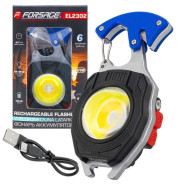 Фонарь светодиодный аккумуляторный переносной многофункциональный (6 реж.раб., СОВ LED 500мАч, 100-5...Forsage F-EL2302