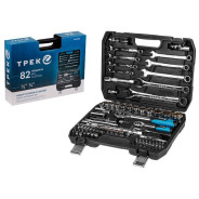 Набор головок и ключей 82пр.  (1/4", 1/2", 6 граней)  ТРЕК TR19082