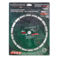 Круг отрезной сегментный алмазный 230мм (посадочный диаметр 22мм, 6600 об/мин)  ...Rock FORCE RF-CW6005