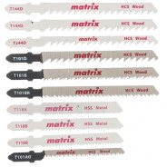 Набор полотен для электролобзика универсальный, 10 шт, T-SET1001  ...Matrix 78246