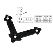 Уголок 75 mm декоративный, прямой, черный матовый  STARFIX SMP-54642-1