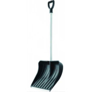 Лопата снеговая 495х390мм пластмассовая с алюм. черенком и V-обр ручкой (З №4)  ...Forsage 495*390 с алюм.черенком