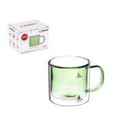 Кружка стеклянная с двойными стенками, 280 мл, лес, серия ENCANTO  ...PERFECTO LINEA 30-004280
