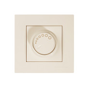 Выключатель поворотный с подсветкой, диммер, скрытой установки, 600Вт, кремовый, RITA,  ...MUTLUSAN 2220 440 0202