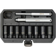 Головки ударные для откручивания колесных болтов 18, 19, 20, 21, 22, 23, 24, 25mm. (набор 10пр) CrMo...YATO YT-060302