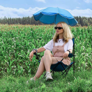 Кресло складное для кемпинга с зонтом садовым  KINGTUL KT-DW-2009Z