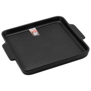 Тарелка- блюдо керамическая. 24.5х21.5х2.3 см. серия ASIAN. черная  ...PERFECTO LINEA 17-124212