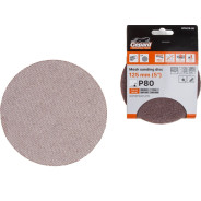 Шлифлист 125мм круг Р80 сетка, самосцепл. 5шт. ()  GEPARD GP5019-80