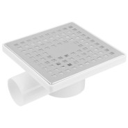 Сливной трап горизонтальный D 50, с сухим затвором, решетка нерж. 150х150  мм.  ...AV Engineering AVE5015152