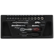 Набор инструментов 1/4"6 гр.(4-14мм), 19пр, в лотке  Partner PA-T2192(т)