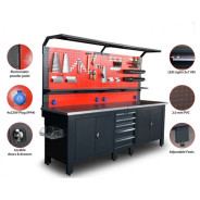 Верстак металический (H2050xW2560xD730 мм.)  Rock FORCE RF-01Y0199