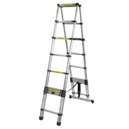 Стремянка телескопическая алюм. бытовая 2.9м (10+10 ступ.)  Forsage F-UP290-2