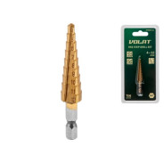 Сверло по металлу ступенчатое 4-12 мм HSS TIN  ВОЛАТ 87020-12