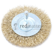 Кордщетка дисковая латунная для дрели 75мм, в блистере  Forsage F-BFR003