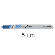 Пилка лобзиковая по металлу, T118G, 5 шт.,  BOSCH 2608631012