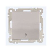 Выключатель проходной 1-клав. (скрытый, без рамки, пруж. зажим) серебро, DARIA (10 A, 250 V, IP 20) ...MUTLUSAN 21 004 030 182