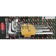 Набор ключей шестигранных 1.5-10мм, 9пр. длинных  Rock FORCE RF-5093L