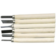 Набор резцов по дереву, деревянные рукоятки, 6 шт.  Sparta 246065