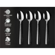 Набор ложек столовых, 4 шт., глянцевый, серия Majestic  PERFECTO LINEA 21-400300P