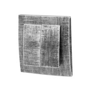 Выключатель 2 клавишный, cкрытый, 6А, серебро, Стандарт, VS 56-232 ЧС,  ...ЮПИТЕР JP7424-06