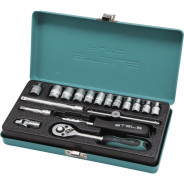Набор торцевых головок с трещоткой, 1/4", 18 предм.  Stels 13573