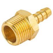 Штуцер пневматический наруж. резьба 3/8" - "елочка" 6мм  ...Forsage F-MH06/04