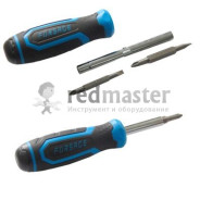 Отвертка универсальная переставная с комплектом бит 4пр. PH, SL  ...Forsage F-303843