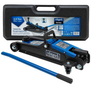 Домкрат подкатной гидравлический двухпоршневой 2.5т (h min 90мм, h max 400мм) в кейсе  ...Scheppach SCH-T830031DS