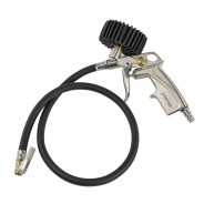 Пистолет для подкачки шин с монометром и шлангом  (1 метр)  ...Partner STG-32