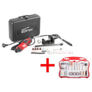 Гравер электрический 180Вт, 3.2мм, 35000 об./мин, MG 3218 E в чемодане+ Набор аксессуаров 52 предмет...WORTEX MG3218E11411А1