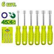 Набор отверток торцевочных 5-10мм х 185 мм   (6 шт)DYLLU DTSS24T6