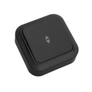 Выключатель 1 клав. (открытый, 6А) проходной черный, Пралеска  ...BYLECTRICA А610-147чер