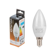 Лампа светодиодная C37 СВЕЧА 6 Вт 170-240В E14 4000К  ЮПИТЕР JP5137-40