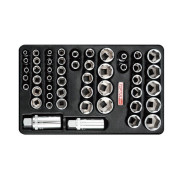 Набор-сет головок 1/4", 3/8", 1/2", 4-22мм, 50пр.  Toptul GZA-5001