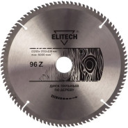 Диск пильный 255x2.8х32/30 мм Z96 по дереву  ELITECH 187797