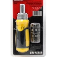 Отвертка реверсивная с комплектом бит SL, PH, TORX, U, HEX  BaumAuto BM-30311213