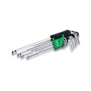 Набор ключей шестигранных , 1/16"-3/8", 9шт, длинных с шаром  ...Toptul GBAL0901