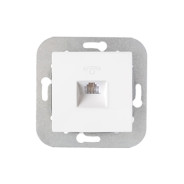 Розетка белая одноместная телефонная скрытой установки, Уют  ...BYLECTRICA ТР4-049