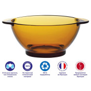 Салатник стеклянный с ручками, 510 мл, серия Lys Amber  DURALEX 2005DF06A1111