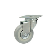 Опора колёсная резиновая d-50мм на площадке, серая  STARFIX SMF2-1052601