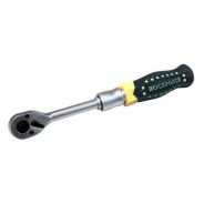 Трещотка 1/4" L165-230мм 72зуб.  реверсивная телескопическая с резиновой ручкой  ...Rock FORCE RF-802233