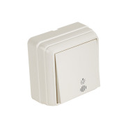 Кнопка дверная, с подсветкой, открытая, кремовая, BRON, 10 A, 250 V, IP 20,  ...MUTLUSAN 2160 317 0202